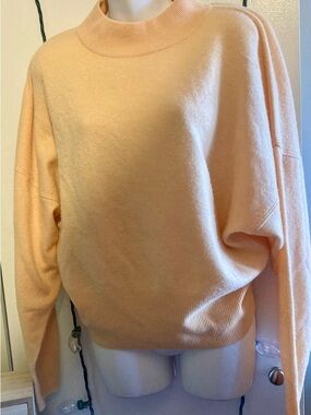 A.L.C. Peach Cowl Neck Cashmere Sweater